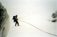 Abseilen van Aonach Mor.