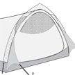 ARCHitekture zorgt ervoor dat de tent steviger staat bij harde wind, de stokken minder buigspanning hebben en water en sneeuw er beter afparelt.