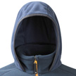 De warme capuchon is gemaakt van Polartec 100 Micro