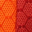 Middels Ultra Sonic zijn de verschillende kleuren stof met elkaar verbonden.