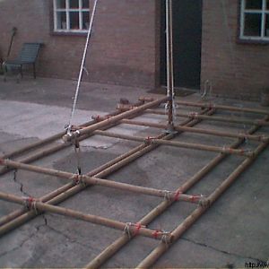raamwerk met mast en giek