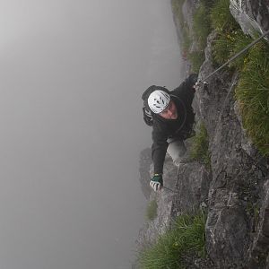 Webmaster in de Talli klettersteig !