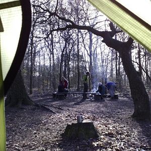 Media 'Het vuur wordt weer opgestookt.' in categorie 'Lente-hike 3 (05/06-04)'