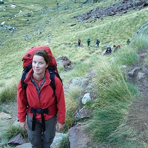 Op weg naar 2477m voor de 1e overnachting