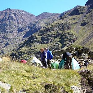 eerste overnachtingsplek op 2377m