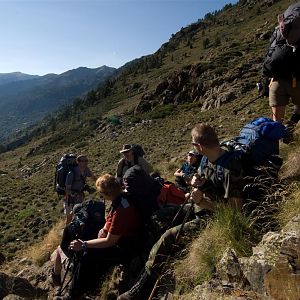 Genieten van uitzicht tijdens stopje
